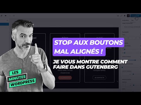 Aligner les boutons dans les colonnes avec Gutenberg